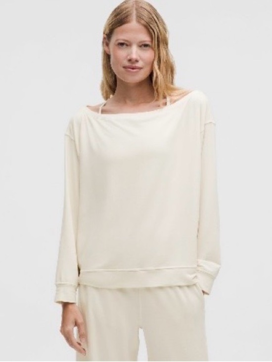 lululemon athletica Tops - Lululemon BeCalm Oversized Boatneck Long-Sleeve Shirt
Light Ivory